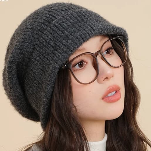 ベレー帽 やわらか暖かベレーニット帽