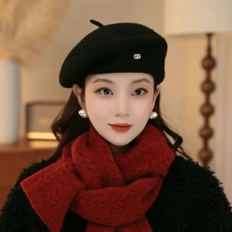 ベレー帽 上質ウール素材のアーティストベレー帽