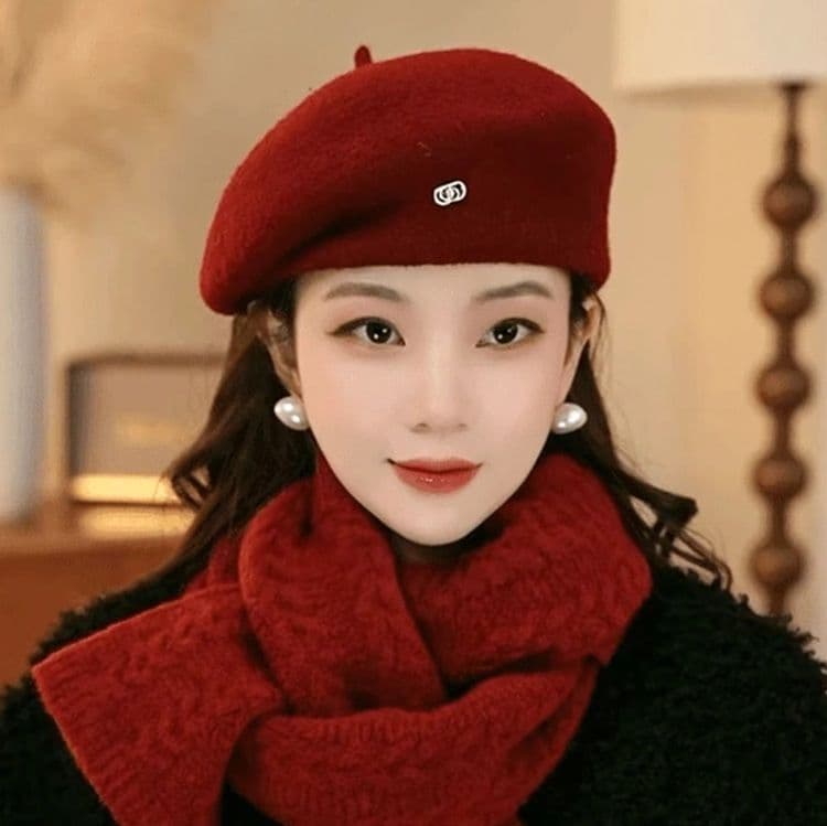 ベレー帽 上質ウール素材のアーティストベレー帽