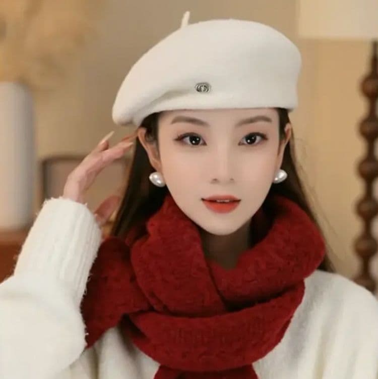 ベレー帽 上質ウール素材のアーティストベレー帽