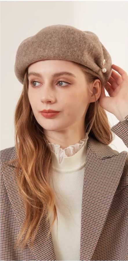 上質ウール ふんわりベレー帽
