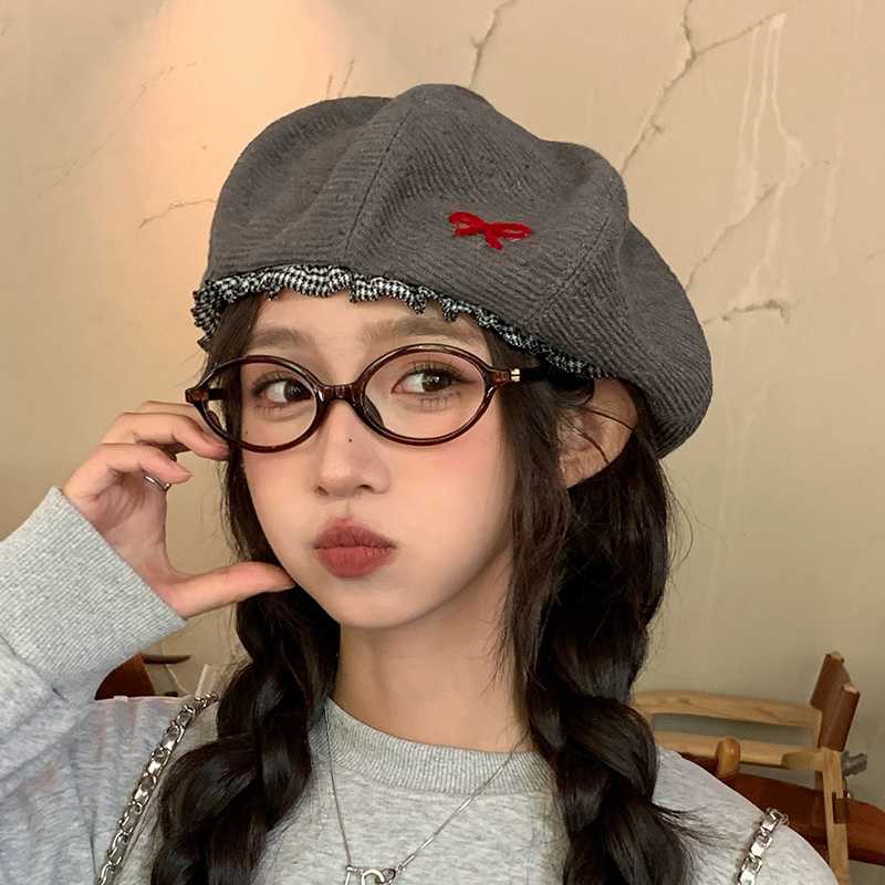 ベレー帽 上品レース飾りベレー