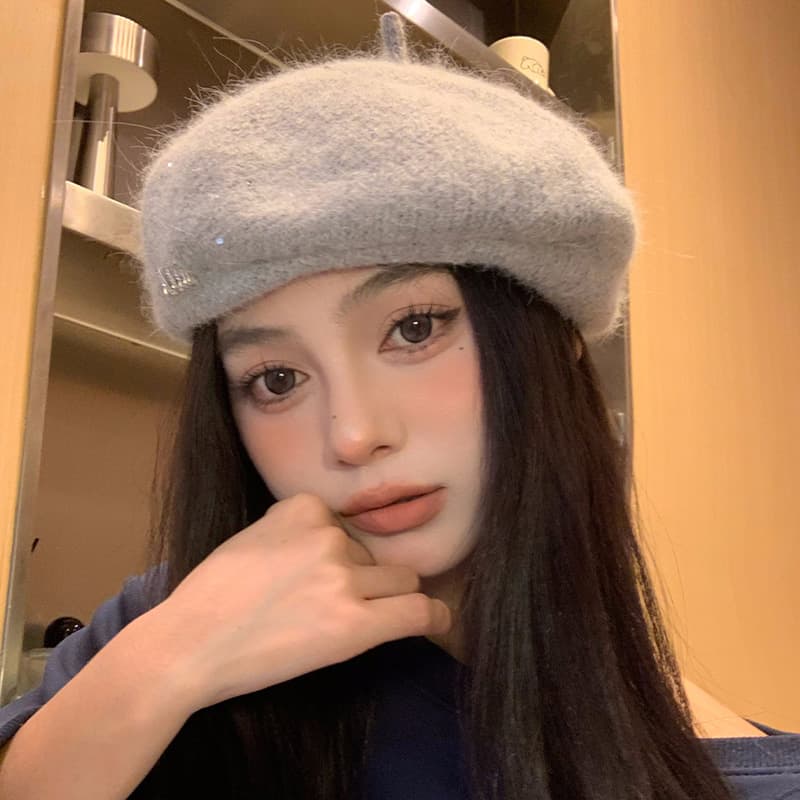 ふわもこベレー帽