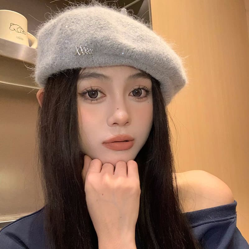 ふわもこベレー帽