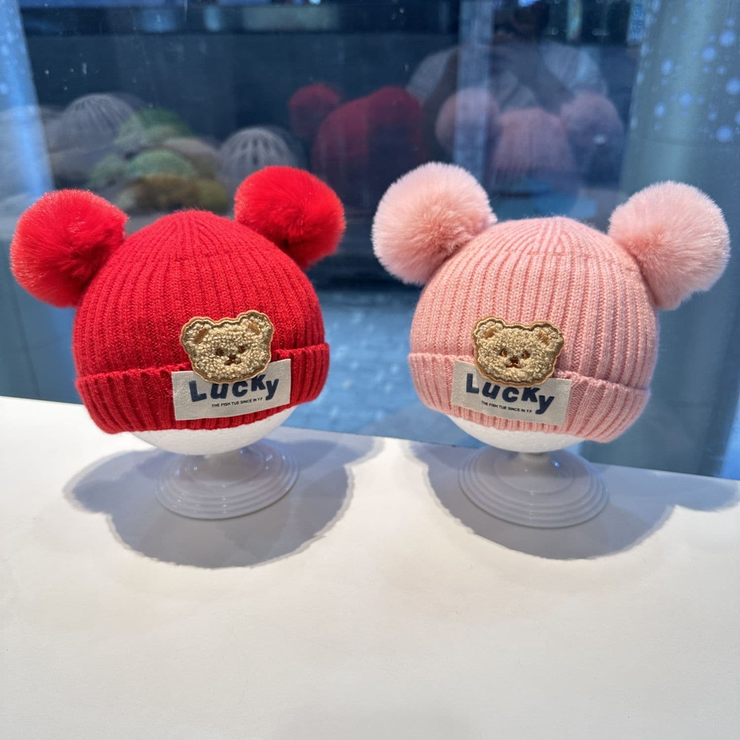 ベレー帽 ふわもこ くまちゃん ベビーニット帽