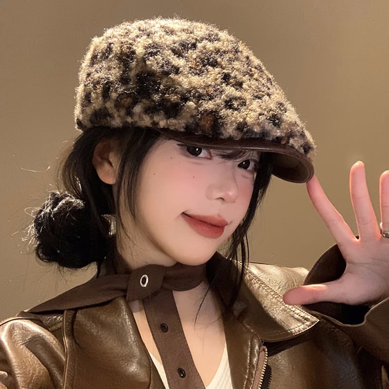 ふわもこ冬仕様ベレー帽