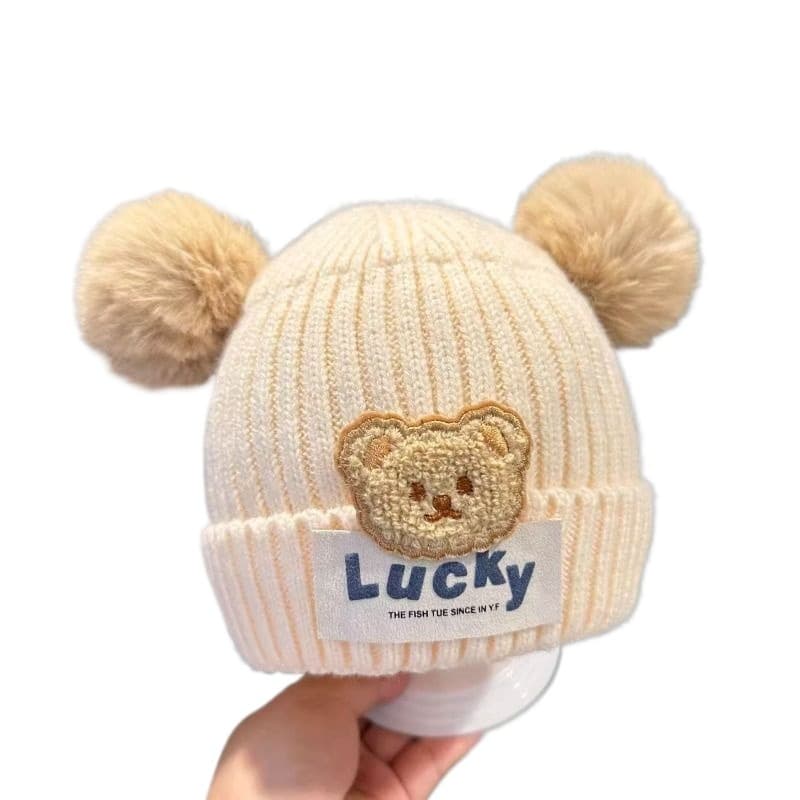 ベレー帽 ふわもこ くまちゃん ベビーニット帽