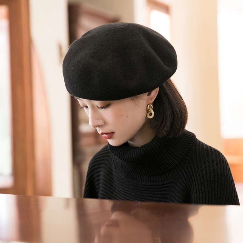 パールピン付きクラシックベレー帽