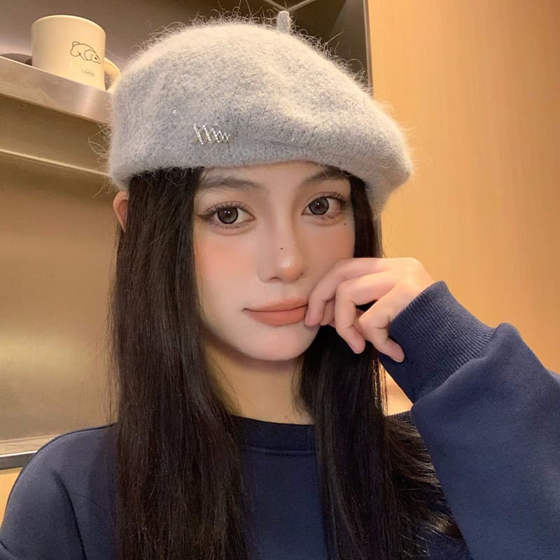 ふわもこベレー帽