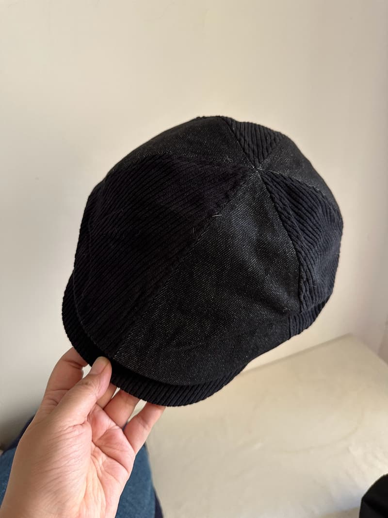 パッチワーク デニムベレー帽