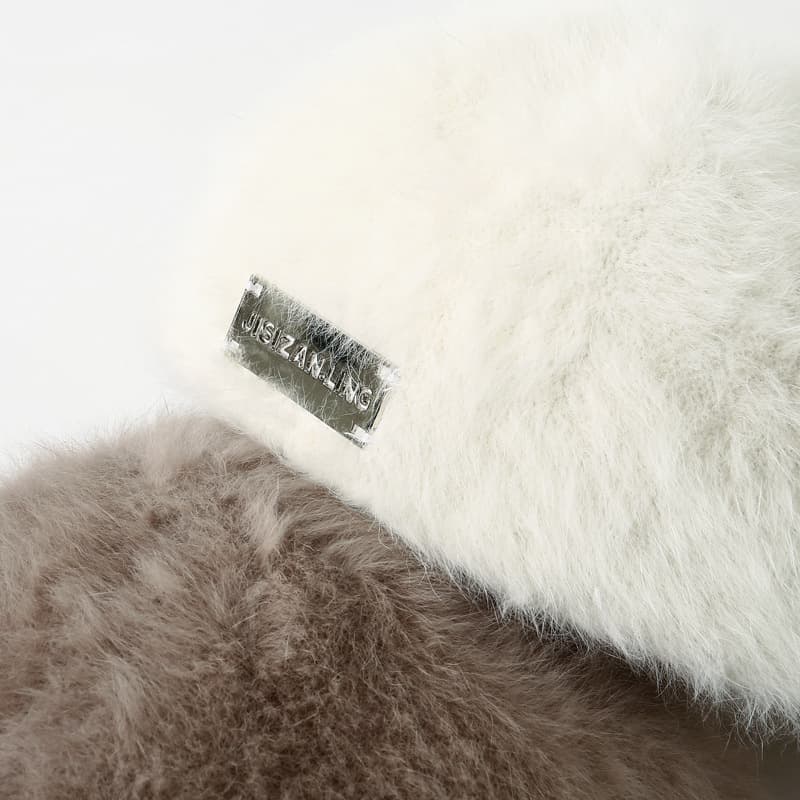 ふわもこ冬映えベレー帽