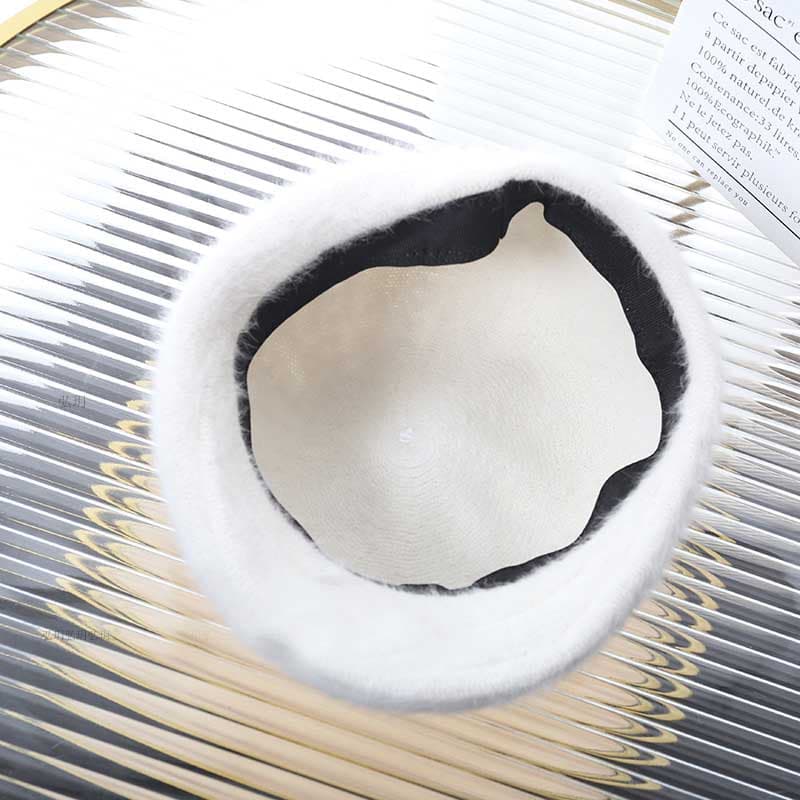 ふわふわニットベレー帽 秋冬新作 女性用 暖かい帽子