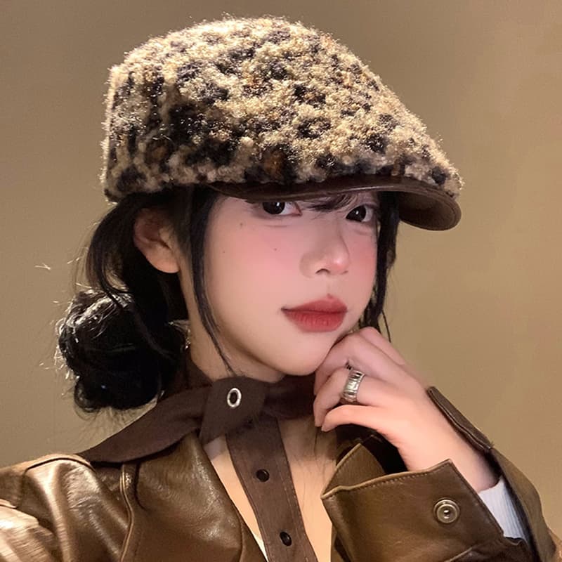 ふわもこ冬仕様ベレー帽