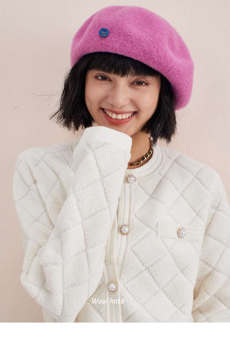 なめらかフェルトベレー帽