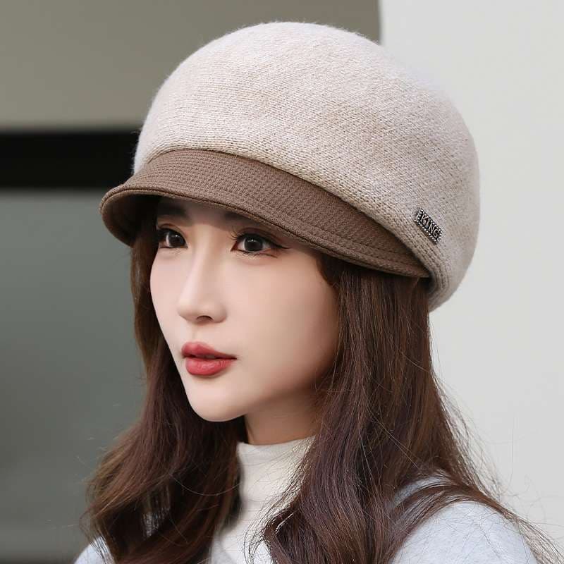 防寒ニットベレー帽