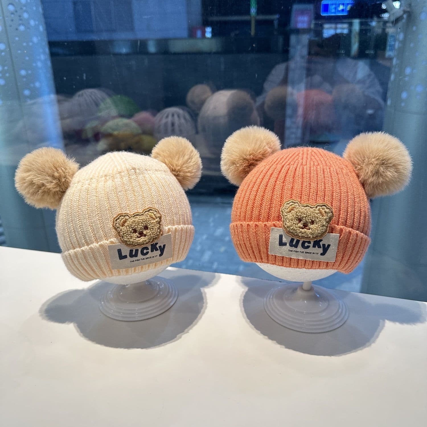 ベレー帽 ふわもこ くまちゃん ベビーニット帽