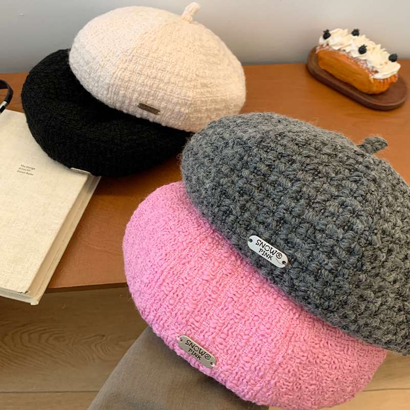 もこもこあったかベレー帽