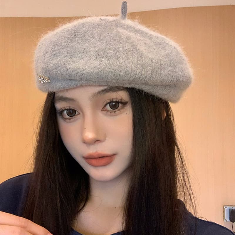 ふわもこベレー帽