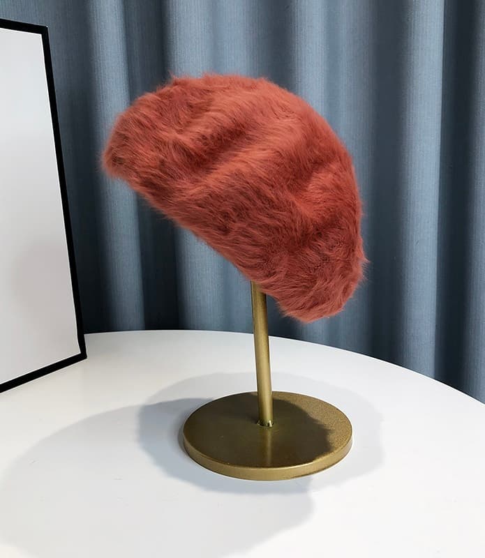ベレー帽 ふわもこ上質ベレー帽