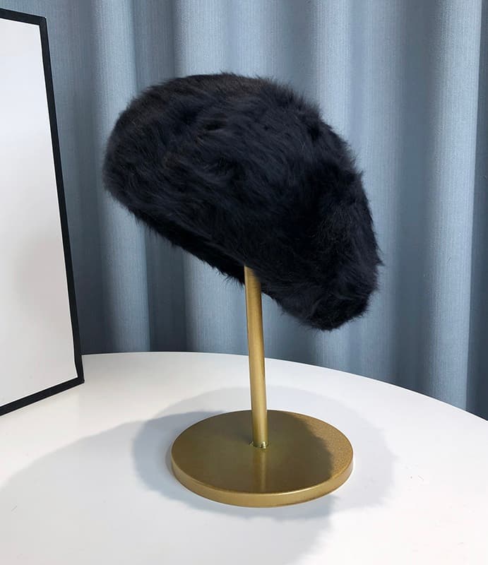 ベレー帽 ふわもこ上質ベレー帽