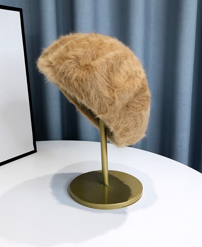 ベレー帽 ふわもこ上質ベレー帽