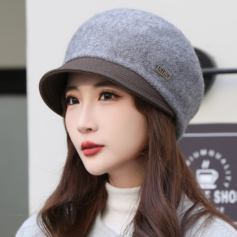 大人かわいいニットベレー帽